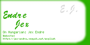 endre jex business card